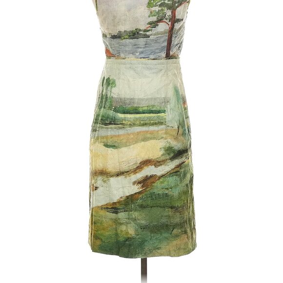NWT Anthropologie Odille landscape print dress, POCKETS! size 4 - Picture 4 of 7